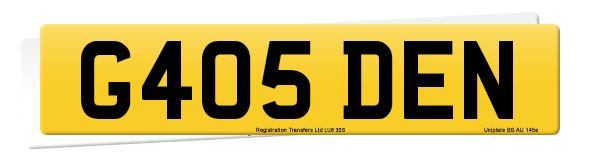 Registration number G405 DEN